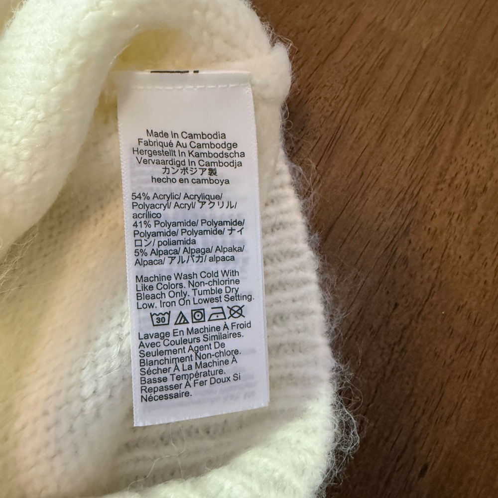 J.Crew Fuzzy Puff-Sleeve Sweater — NWT — Size XXL — Ivory - Picture 9 of 13